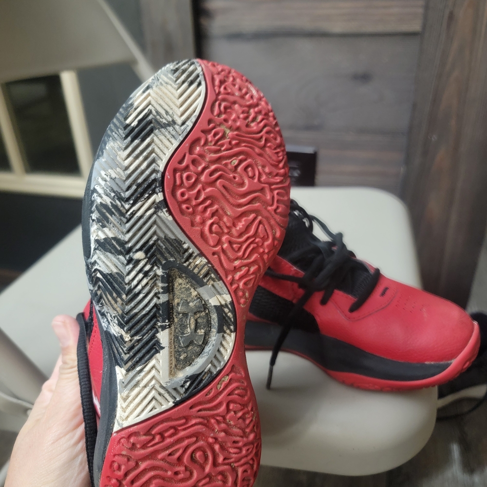 Kids Red and Black Athletic Shoes